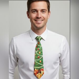 Nut Cracker Festive Christmas Tree Necktie